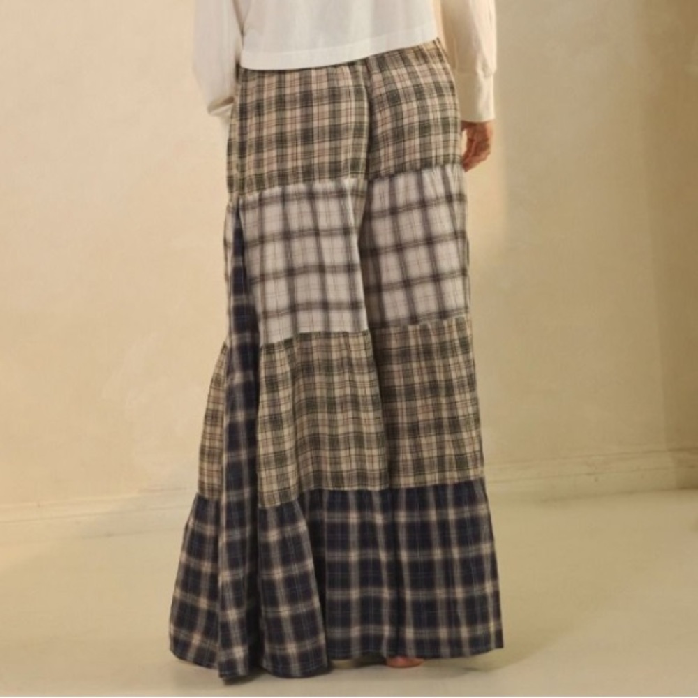 ODDI Plaid Patchwork Pants-Size Large - Picture 2 of 9